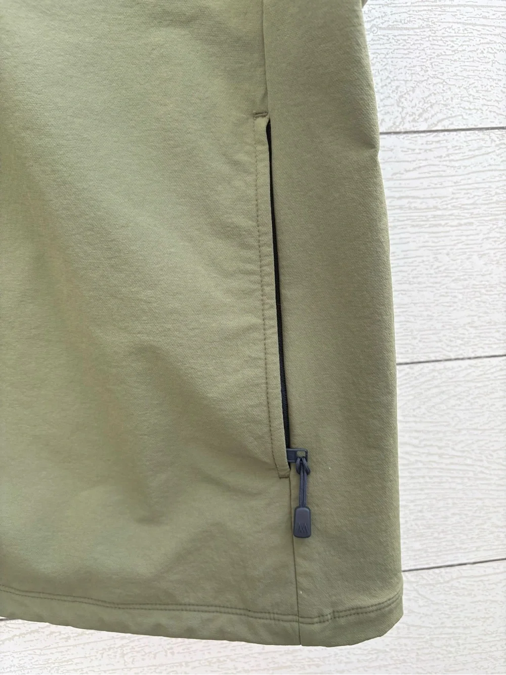 Mizzen + Main Venture Vest Olive Sage Full Zip Performance XL
